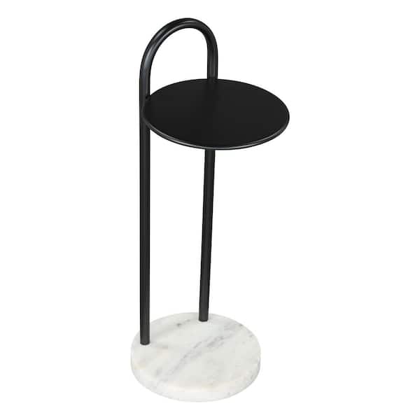 ZUO Christiana 8 in. W x 22 in.H Black Round Iron End Table