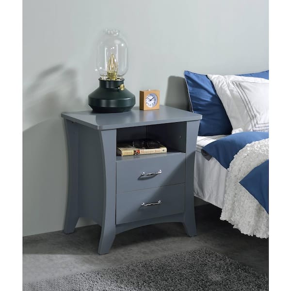 Acme Furniture Colt 2-Drawer Gray Nightstand