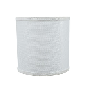 8 in. x 8 in. White Drum/Cylinder Lamp Shade