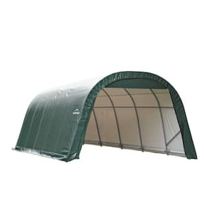 ShelterCoat 12 ft. x 24 ft. Wind and Snow Rated Garage Round Green STD