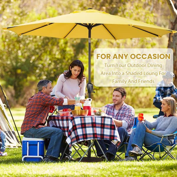 16 foot patio umbrella 16ft Market Patio Umbrella w/ Cross Base, Crank, Aluminum Frame   leesa2f.com