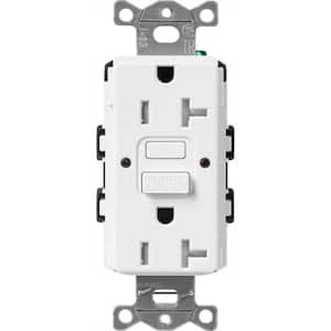 Claro 20-Amp Tamper Resistant Duplex Receptacle Outlet, Snow White (SCR-20-GFST-SW)