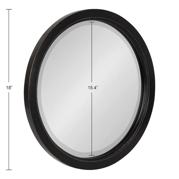 Kate and 18.00 in. H x in. W Hogan Farmhouse Round Accent Wall Mirror-220293 - The Home Depot