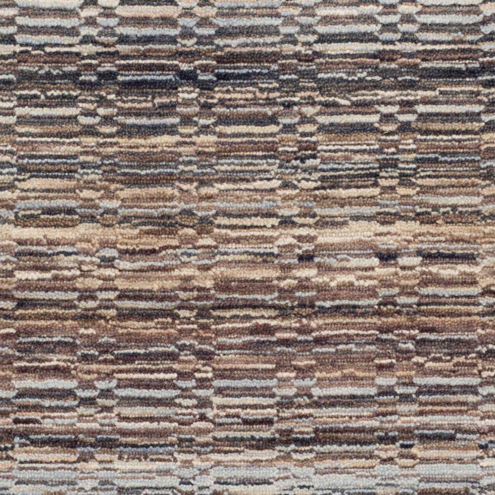 Gray Hand-Knotted Wool 4' x 6' Rectangular Rug