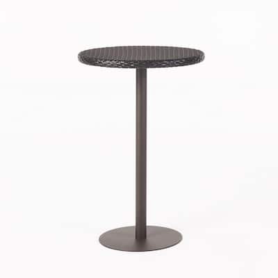 Round Wicker Patio Tables Furniture The Home Depot - Round Resin Patio Table Top