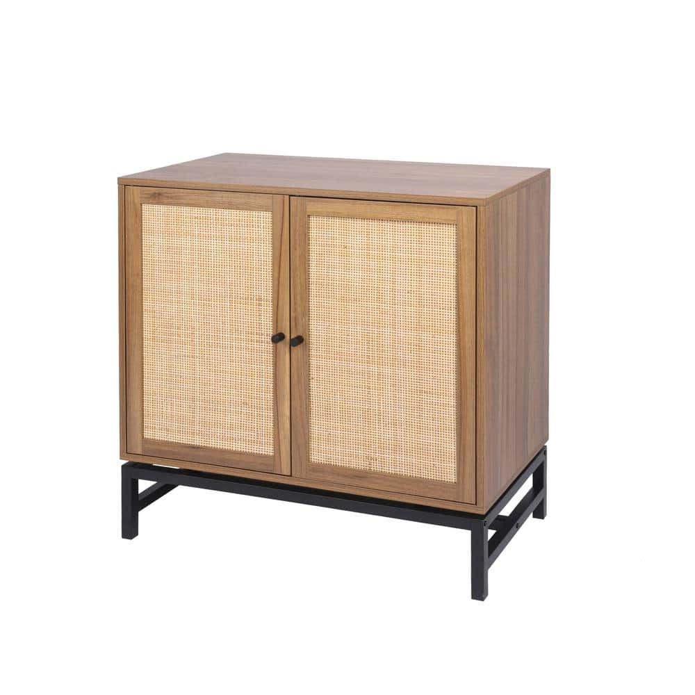 31.5 in. W x 15.75 in. D x 31.5 in. H Bathroom Brown Linen Cabinet