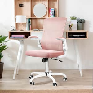 REFICCER Velvet Office Chairs, Executive Chair with Lumbar Support, 90°  -120° Rocking Ergonomic Home Office Desk Chair with Wheels and Flip-up  Armrs, High Back Support Work Chairs (Pink) 