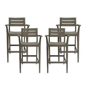 Stamford Wood Outdoor Patio Bar Stool (4-Pack)