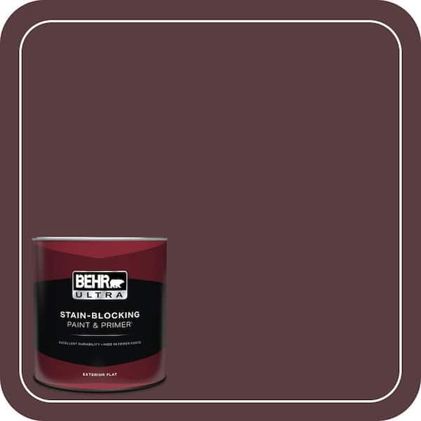 BEHR ULTRA 1 qt. #PPU1-02 Divine Wine Flat Exterior Paint & Primer