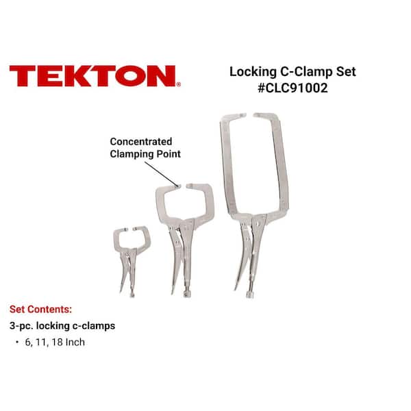 Locking C-Clamp Set (3-Piece)