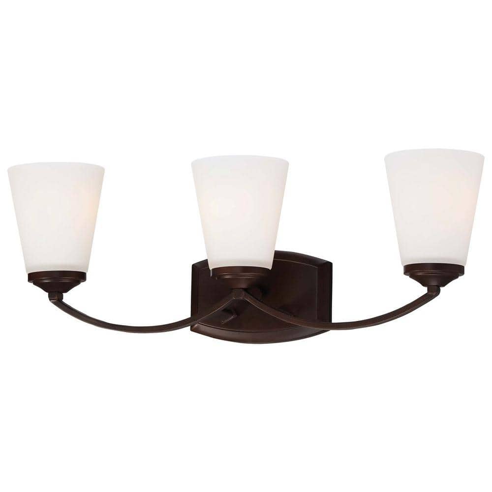 Vintage Bronze 3-Light Cylinder Bathroom Vanity Fixture