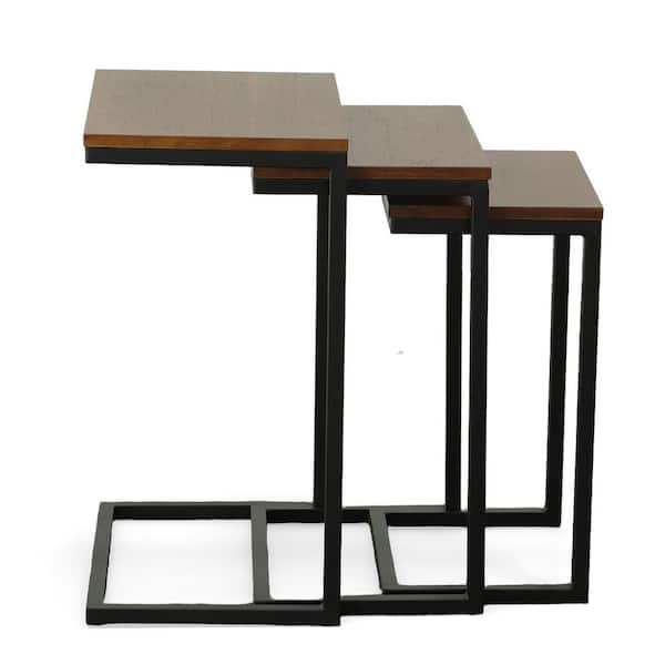 Carolina Cottage Addison Chestnut 3-Piece Nesting End Table