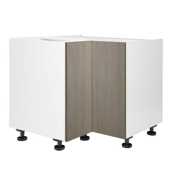 Cambridge Quick Assemble Modern Style, Grey Nordic 36 in. Lazy Susan Base Kitchen Cabinet (36 in. W x 24 in. D x 34.50 in. H)