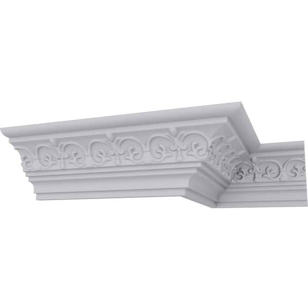 Ekena Millwork SAMPLE - 3-7/8 in. x 12 in. x 3-1/2 in. Polyurethane Lisbon Dentil Crown Moulding