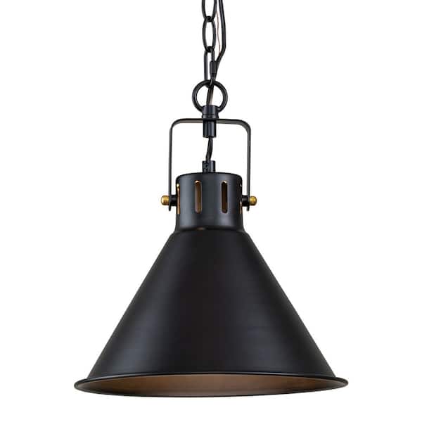 C Cattleya 1-Light Black Hanging Pendant Light