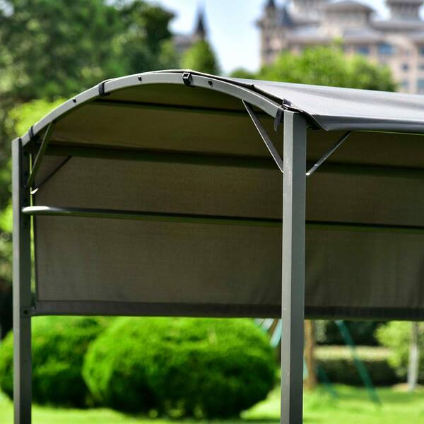 Sireck 4.5 ft. x 7.1 ft. Gray Outdoor Steel Double Tiered