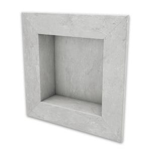 17 in. x 17 in. Square Recessed Shampoo Caddy in Tundra