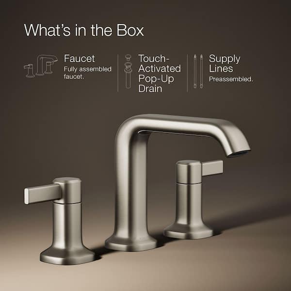 KOHLER Ashan 8 in. Widespread 2-Handle Bathroom Faucet in Vibrant
