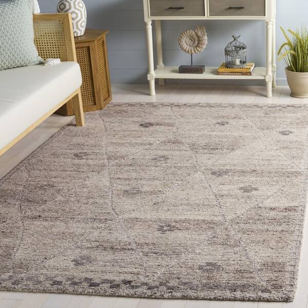 Casablanca Shag 5 ft. x 8 ft. Natural/Beige Tribal Area Rug