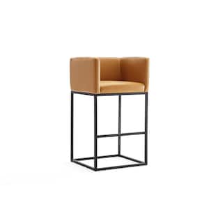 Embassy 34 in. Clay Metal Counter Height Bar Stool