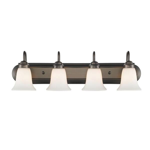 Unbranded Yvonne 4-Light Oil Rubbed Bronze Incandescent Bath Vanity Light