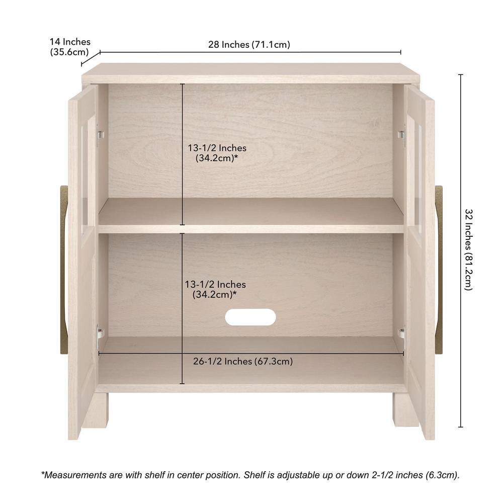 Alder White 28" Adjustable Shelving Accent Cabinet