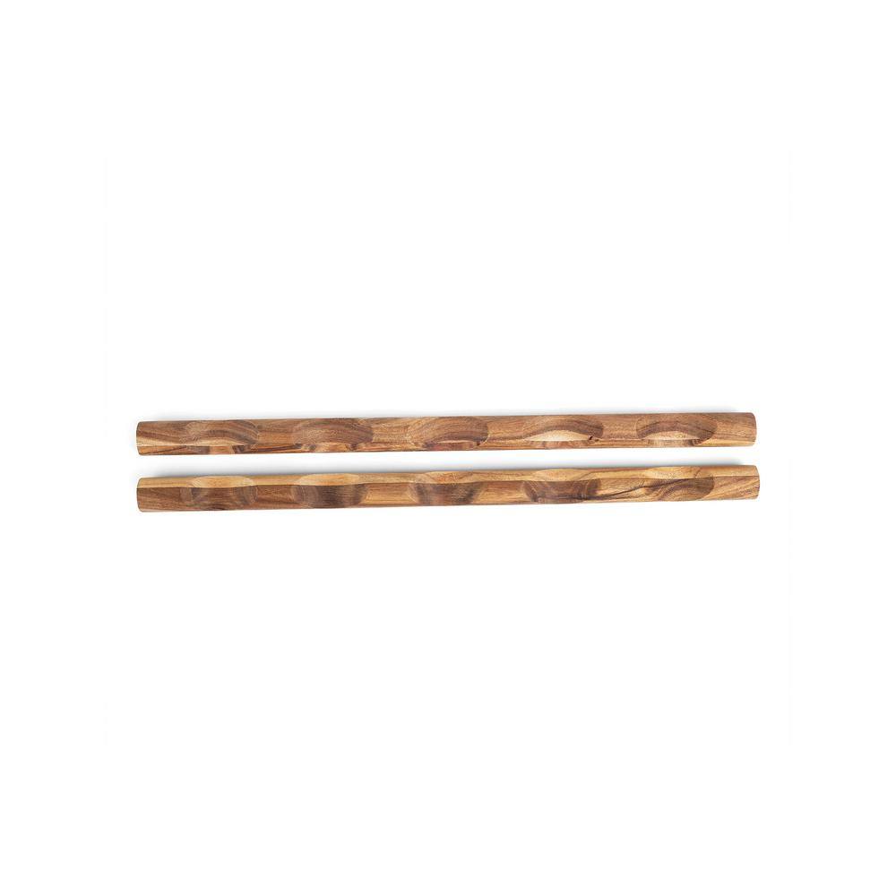 Acacia Wood Compact Wine Rack Bottle Holder, Set of 2