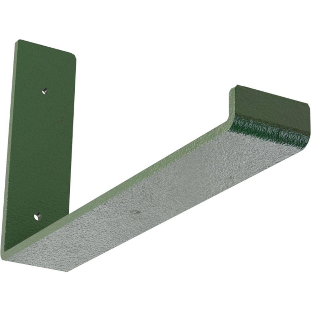 Ekena Millwork 2 in. x 7 in. x 12 in. Hammered Deep Green Steel Hanging