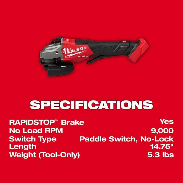 Milwaukee M18 FUEL 18-Volt Lithium-Ion Brushless Cordless 4-1/2 in 