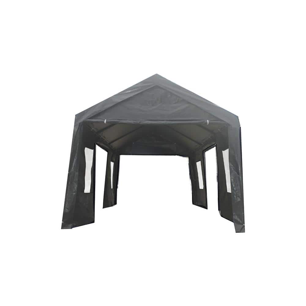 10 ft. W x 20 ft. D x 9.4 ft. H Gray Roof Iron Carport price history on PriceWatchPro
