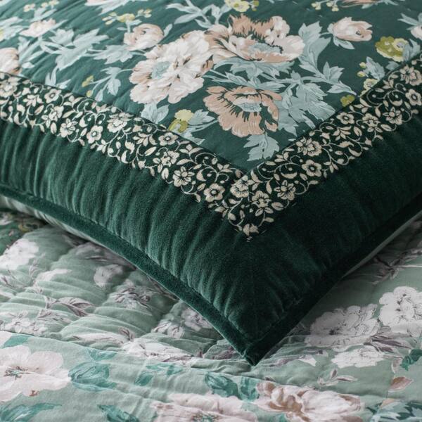 The Company Store Velvet Border Patchwork Green Multi Full/Queen Cotton  Quilt 51141Q-FQ-GRN-MULTI - The Home Depot