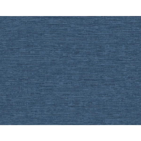 A-Street Prints Tiverton Indigo Faux Grasscloth Wallpaper Sample