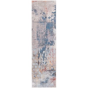 Monray Blue/Multi 2 ft. x 8 ft. Abstract Runner Rug