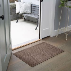 Machine Washable Door Mat Absorbent Indoor Entrance Door Mat Non-slip  Outdoor Doormat For Your Home Door Door Mat Brown 80 * 120cm