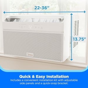 12,000 BTU 115-Volt U Plus Shaped Smart Inverter Window Air Conditioner Wi-Fi, for up to 550 sq. ft. Energy Star