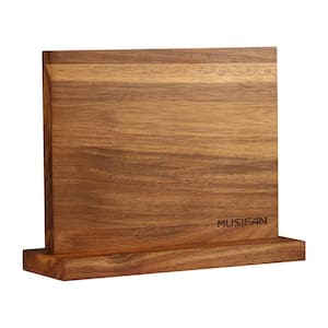 10-Knife Wood Magnetic Knife Block, Magnetic Knife Holder, Magnetic Knife Stand, Cutlery Display Stand and Storage Rack