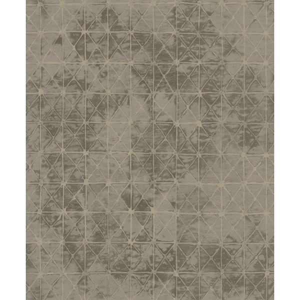 A-Street Prints Odell Bronze Antique Tiles Wallpaper Sample