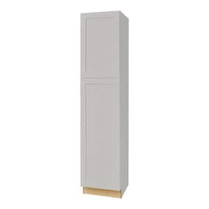 Avondale Shaker Dove Gray Ready to Assemble Plywood 84 in Pantry Cabinet (18 in W x 84 in H x 24 in D)