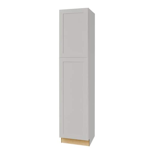 Hampton Bay Avondale 18 in. W x 24 in. D x 84 in. H Ready to Assemble Plywood Shaker Pantry Kitchen Cabinet in Dove Gray