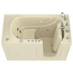 HD Series 60 in. Right Drain Quick Fill Walk-In Whirlpool and Air Bath Tub with Powered Fast Drain in Biscuit