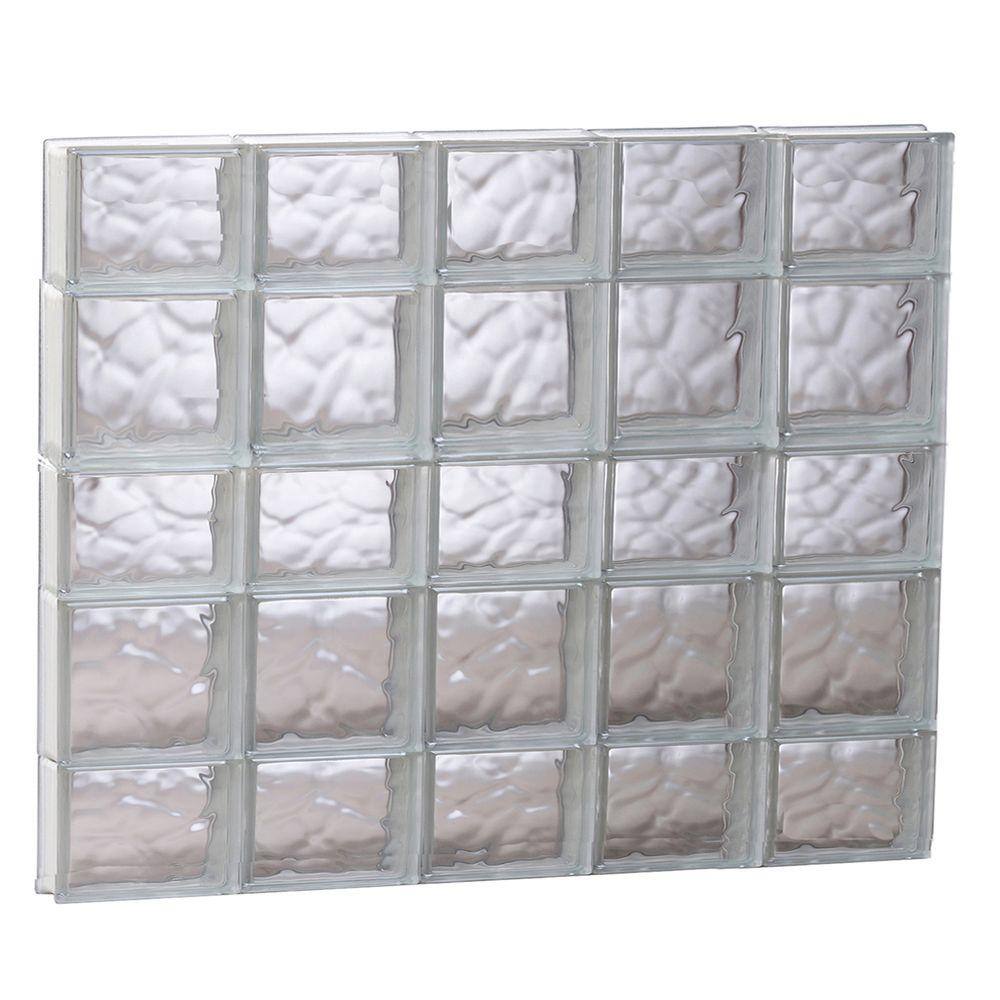 38.75 in. x 32.75 in. x 3.125 in. Frameless Wave Pattern Non-Vented Glass Block Window price history on PriceWatchPro