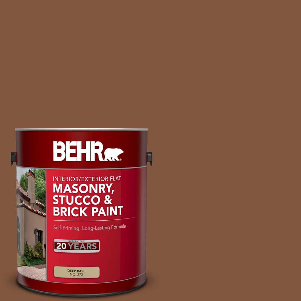 BEHR 1 gal. BXC42 Bricktone Flat Interior/Exterior Masonry, Stucco