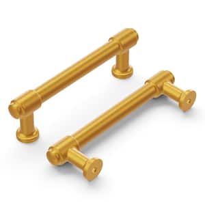 30Pack Brushed Brass Kitchen Cabinet Handles 96mm 3-3/4 Hole