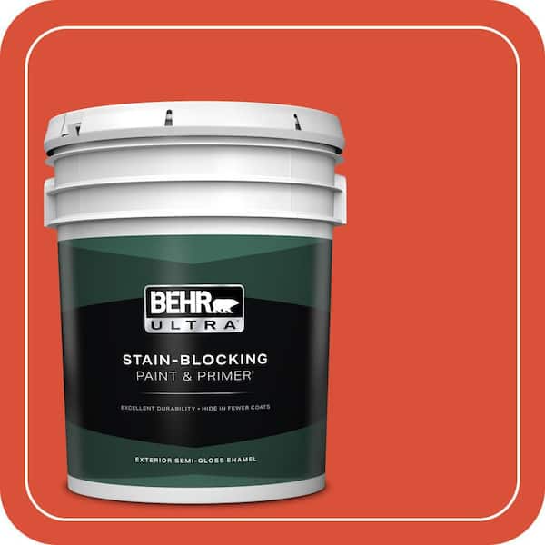 BEHR ULTRA 5 gal. #190B-7 Fire Island Semi-Gloss Enamel Exterior Paint & Primer