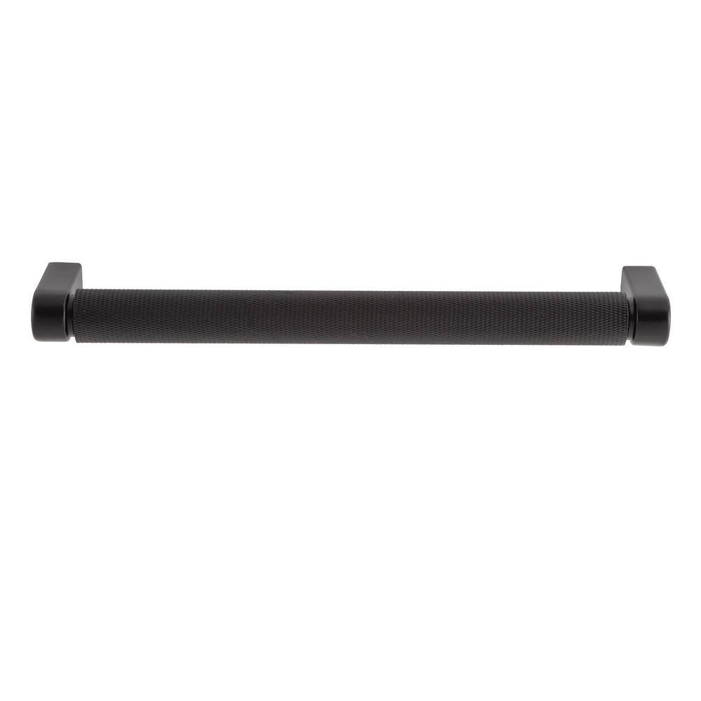 Matte Black Knurled 7" Zinc Cabinet Pulls Multipack