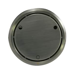 Patented Deep Soak Round Replacement 2-Hole Bathtub Overflow Cover for Full and Over-Filled Closure, Satin Nickel