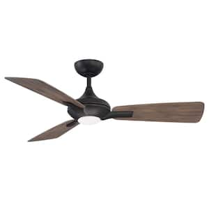 Mykonos 3-52 in. Smart Indoor/Outdoor Oil Rubbed Bronze 3-Blade Standard Ceiling Fan Soft White Integrated LED/Remote