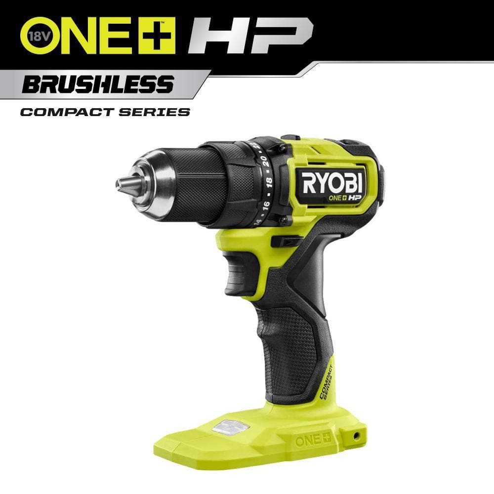 RYOBI ONE+ HP 18V Brushless Cordless Compact 1/2 in. Drill/Driver (Tool Only)