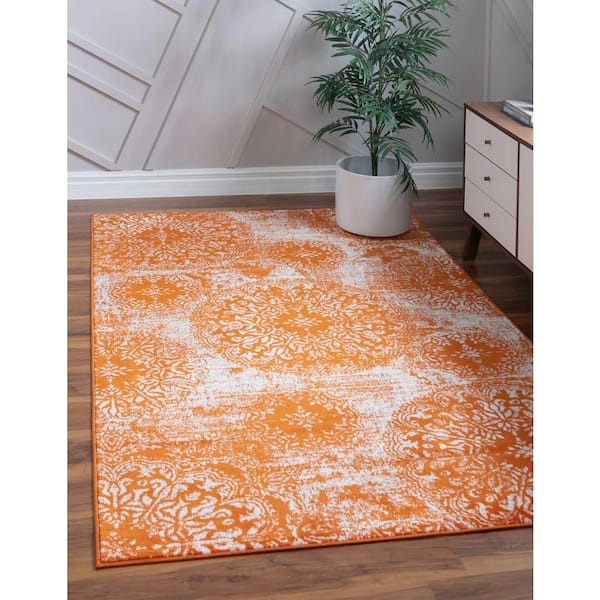 Sofia Grand Orange 3' 3 x 5' 3 Area Rug
