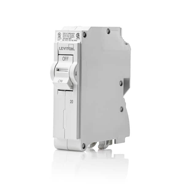 Leviton Branch Circuit Breaker, Standard 1-Pole 20 Amp 120-Volt, Hydraulic Magnetic